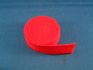 25C Red Nameboard Felt Strip